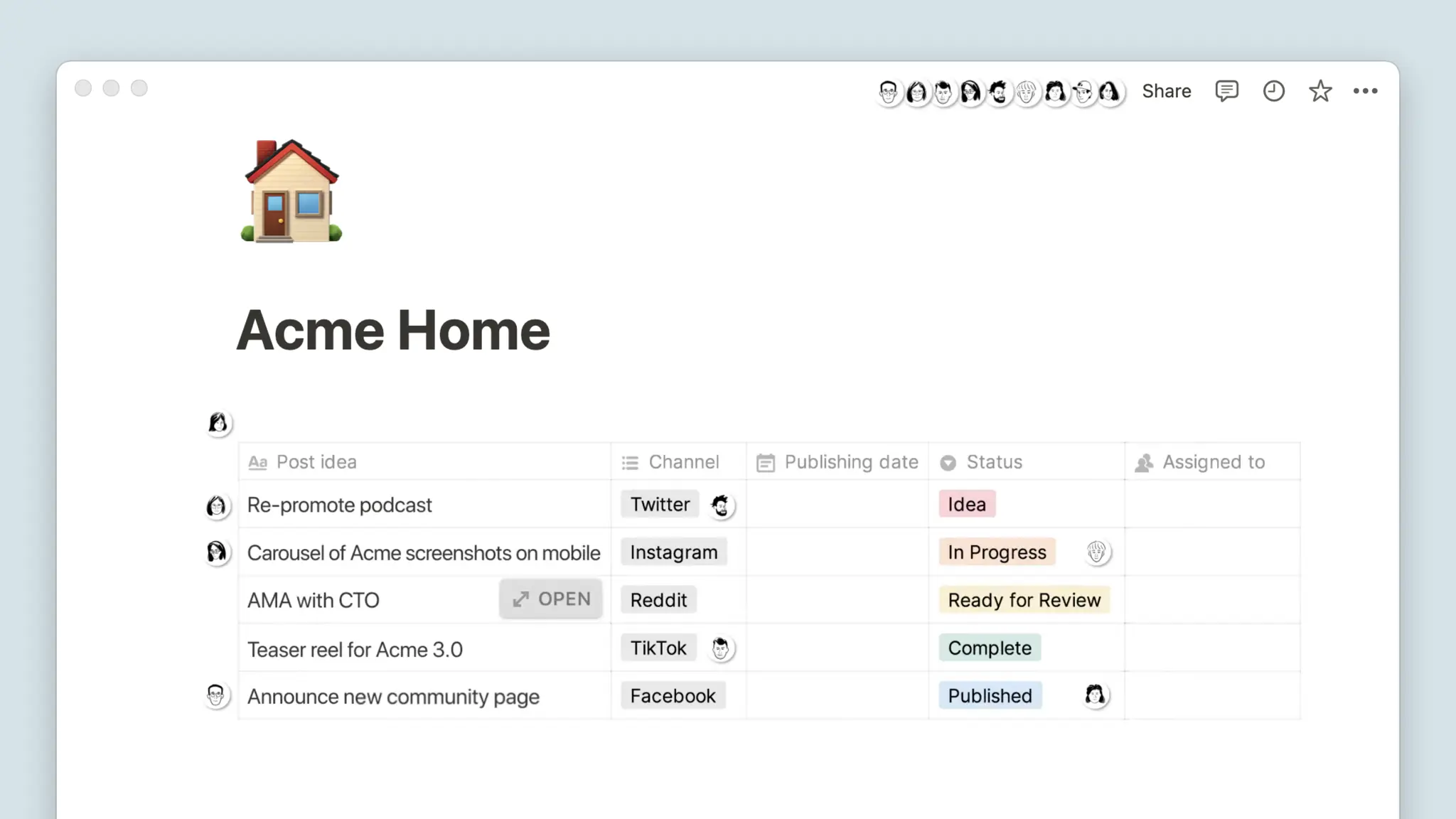 A page to gather knowlege and context for a company