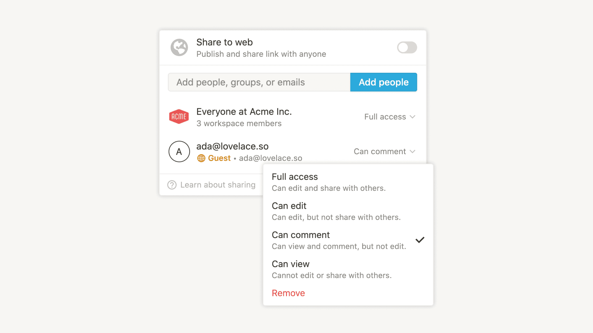 Compartilhamento e colaboração